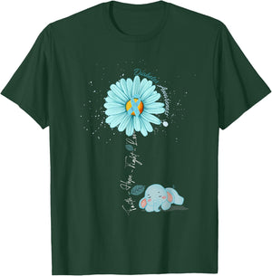 Faith Hope Fight Love Elephant Type 1 Diabetes Awareness Day T-Shirt - T-Shirt | Forest