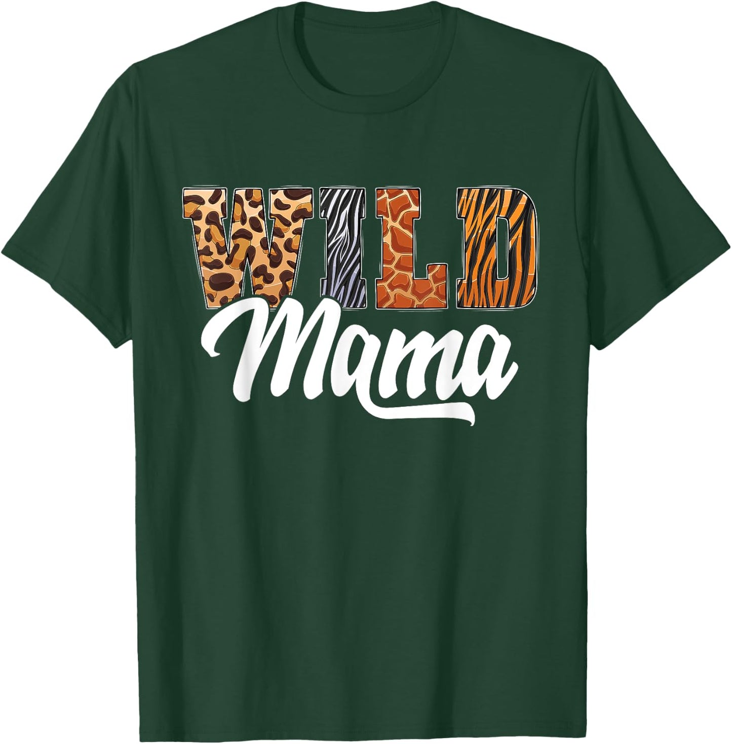 Wild Mama Zoo Born Wild Birthday Safari Jungle T-Shirt - T-Shirt | Forest