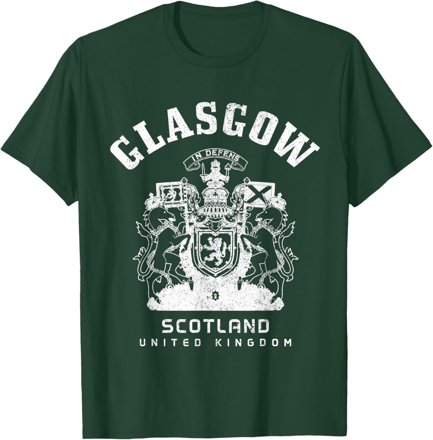 Glasgow Scotland UK Vintage Scottish T-Shirt - T-Shirt | Forest