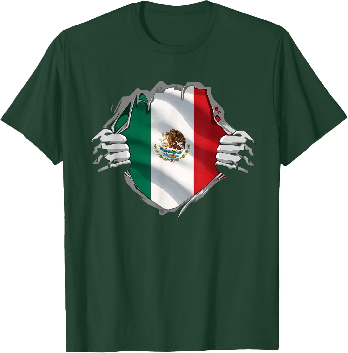 Mexico Shirt Mexican Flag Shirt Hispanic Pride Independence T-Shirt - T-Shirt | Forest