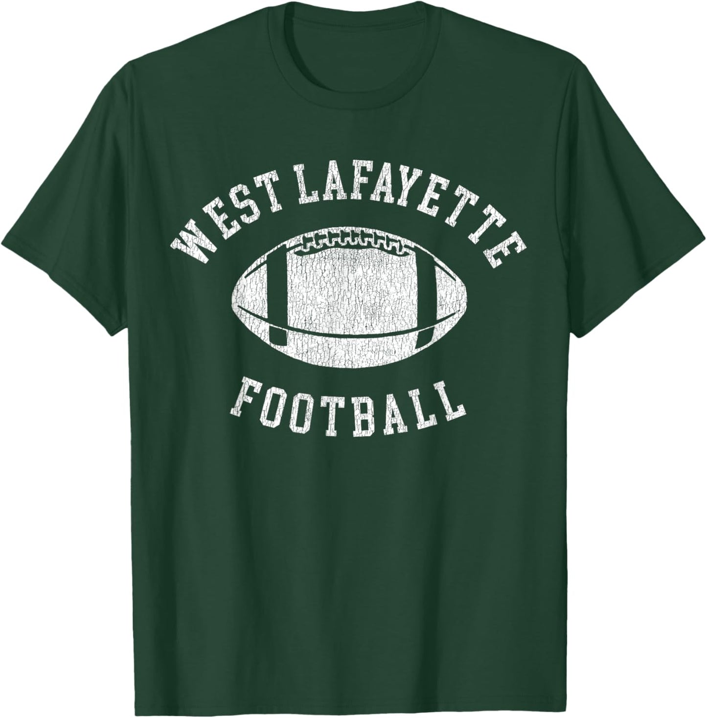 West Lafayette Football Distressed Vintage 80's Throwback T-Shirt - T-Shirt | Forest
