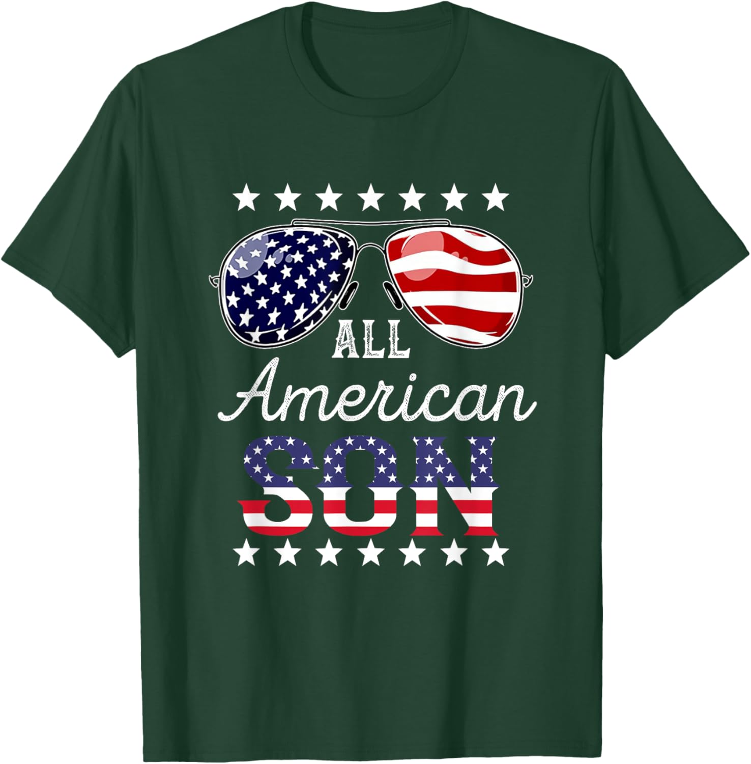 All American Son 4th of July Sunglasses Family Women Men T-Shirt - T-Shirt | Forest
