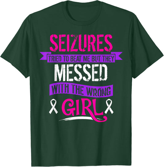 Seizure Epilepsy Awareness Seizures Tried To Beat T-Shirt - T-Shirt | Forest