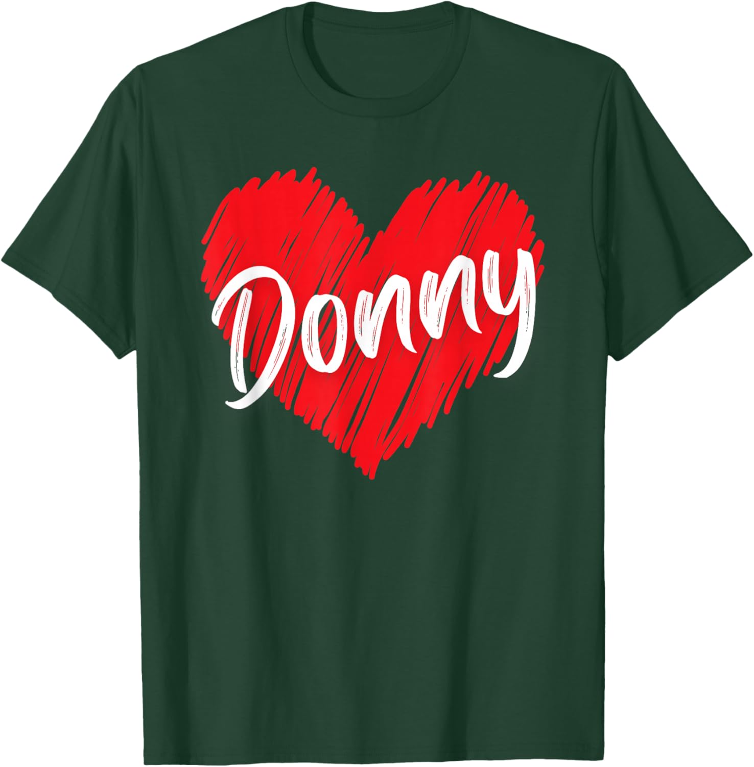 Donny Personalized Name I Love Donny Heart Vintage T-Shirt - T-Shirt | Forest