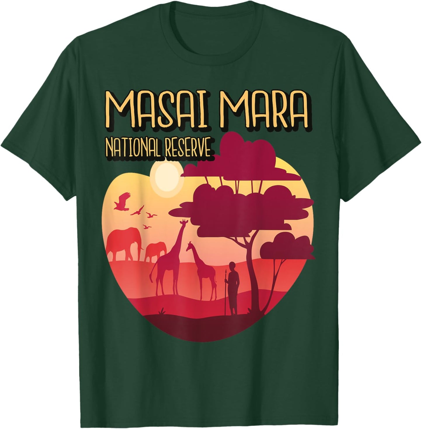 Masai Mara National reserve Kenya Safari Tour Africa T-Shirt - T-Shirt | Forest