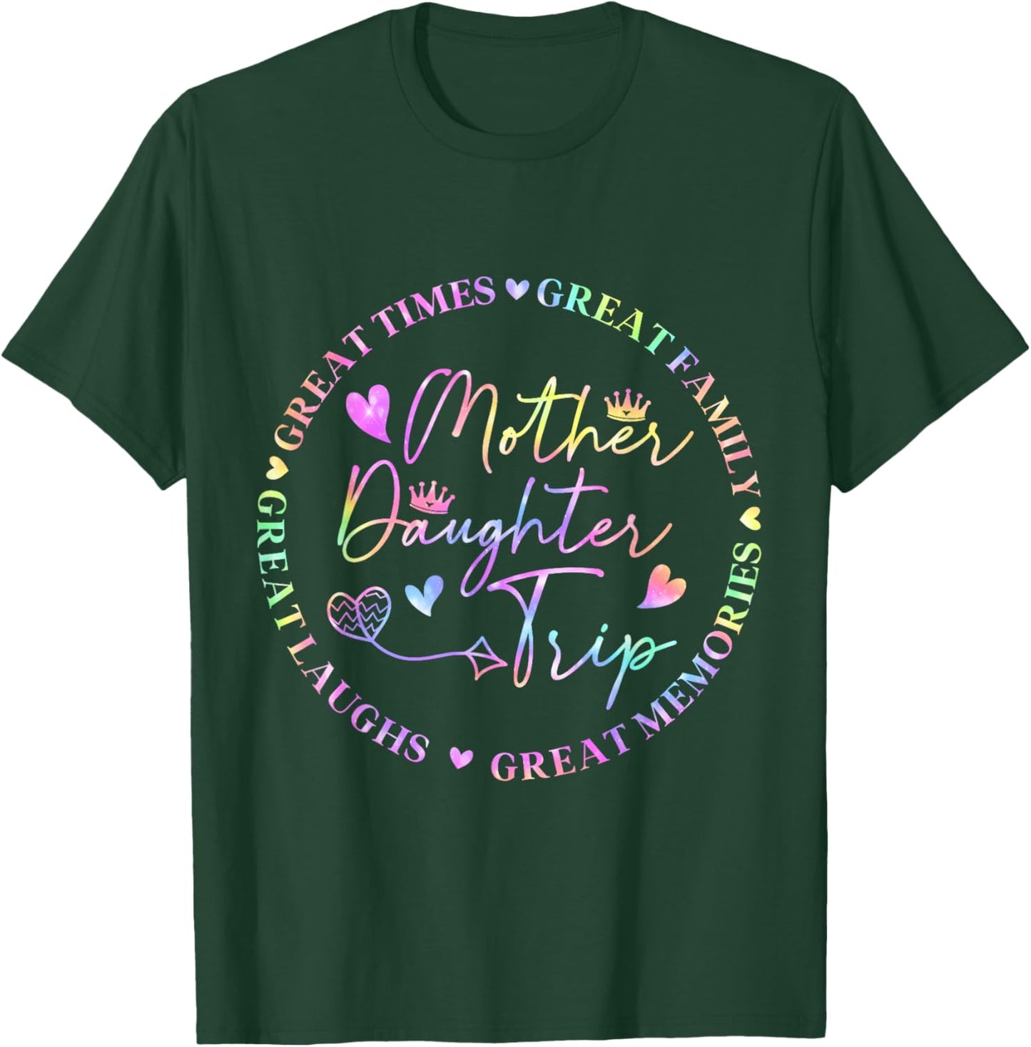 Mother Daughter Cruise Trip Funny Memories Mom Girl Vacation T-Shirt - T-Shirt | Forest