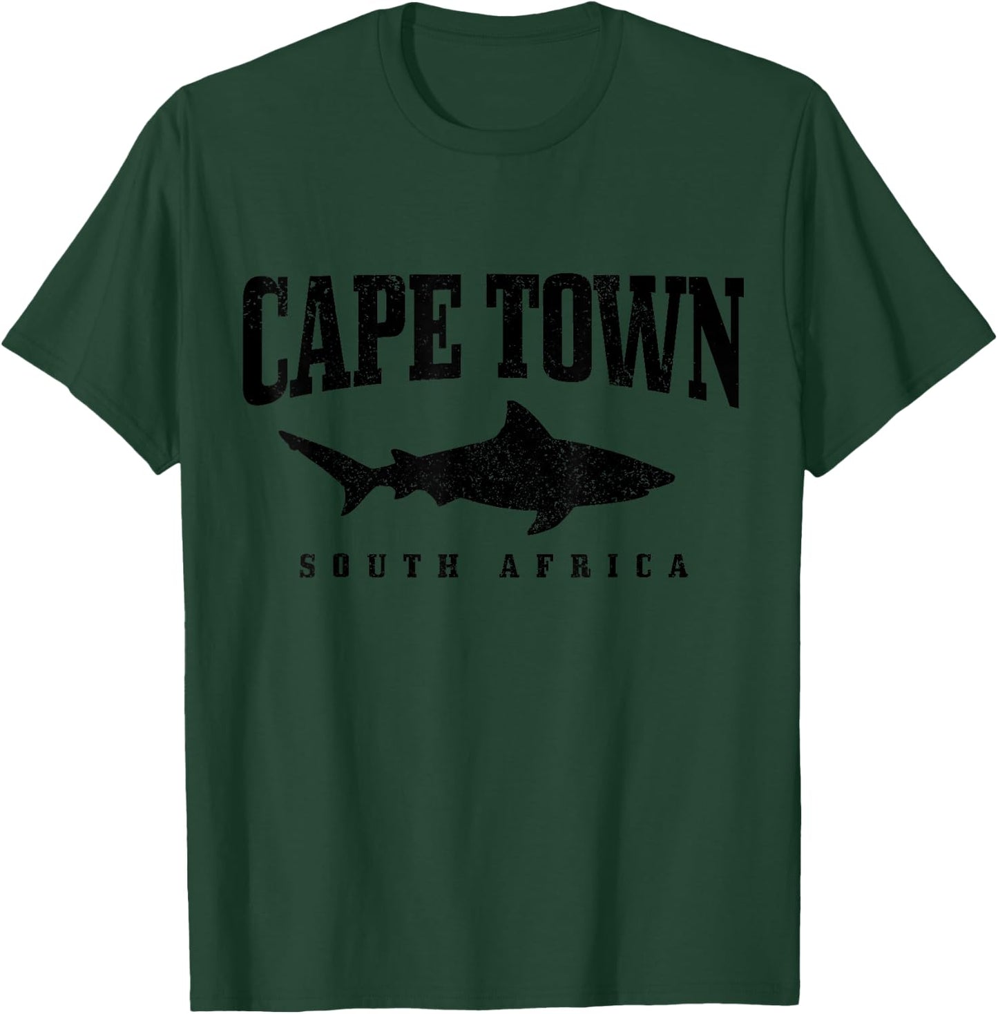 Cape Town South Africa Big White Shark Cage Diving Vintage T-Shirt - T-Shirt | Forest