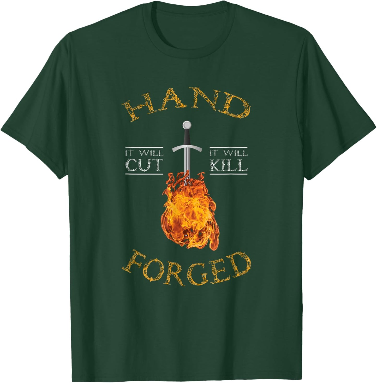 Hand Forged It Will Cut Knife Forging T-Shirt - T-Shirt | Forest