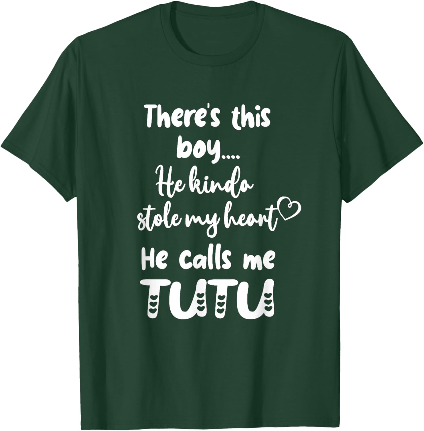 Hawaii Hawaiian Grandma Grandmother This Boy Calls Me Tutu T-Shirt - T-Shirt | Forest