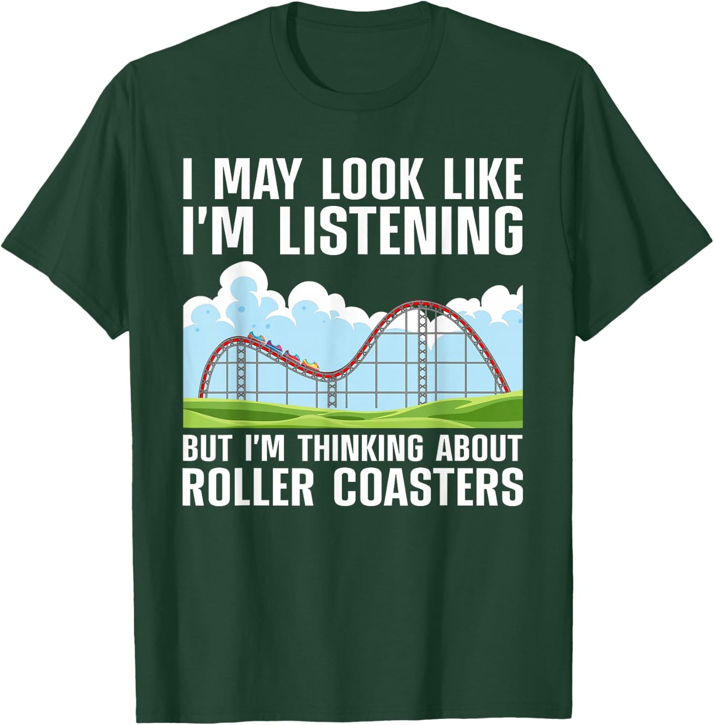 Funny Roller Coaster Art Women Roller Coaster Lover T-Shirt - T-Shirt | Forest