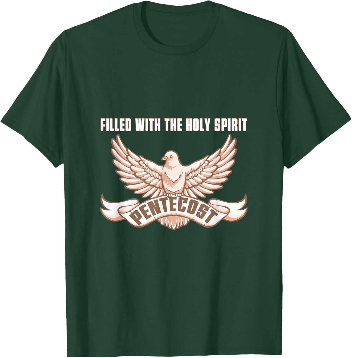 Pentecost Doves Tongues of Fire Flame Holy Spirit Catholic T-Shirt - T-Shirt | Forest