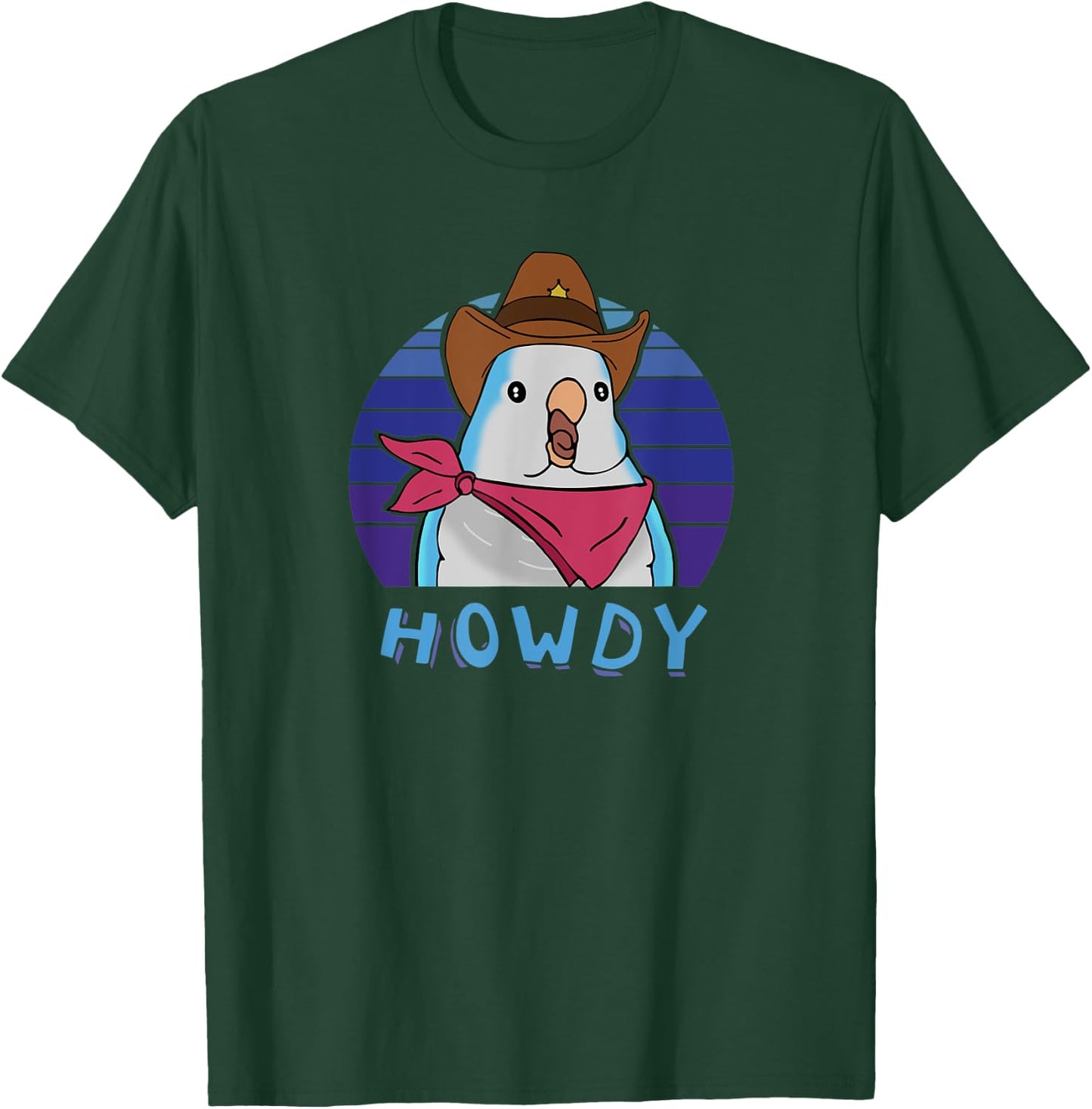 Aesthetic Howdy Funny Cute Blue Quaker Parrot Monk Parakeet T-Shirt - T-Shirt | Forest