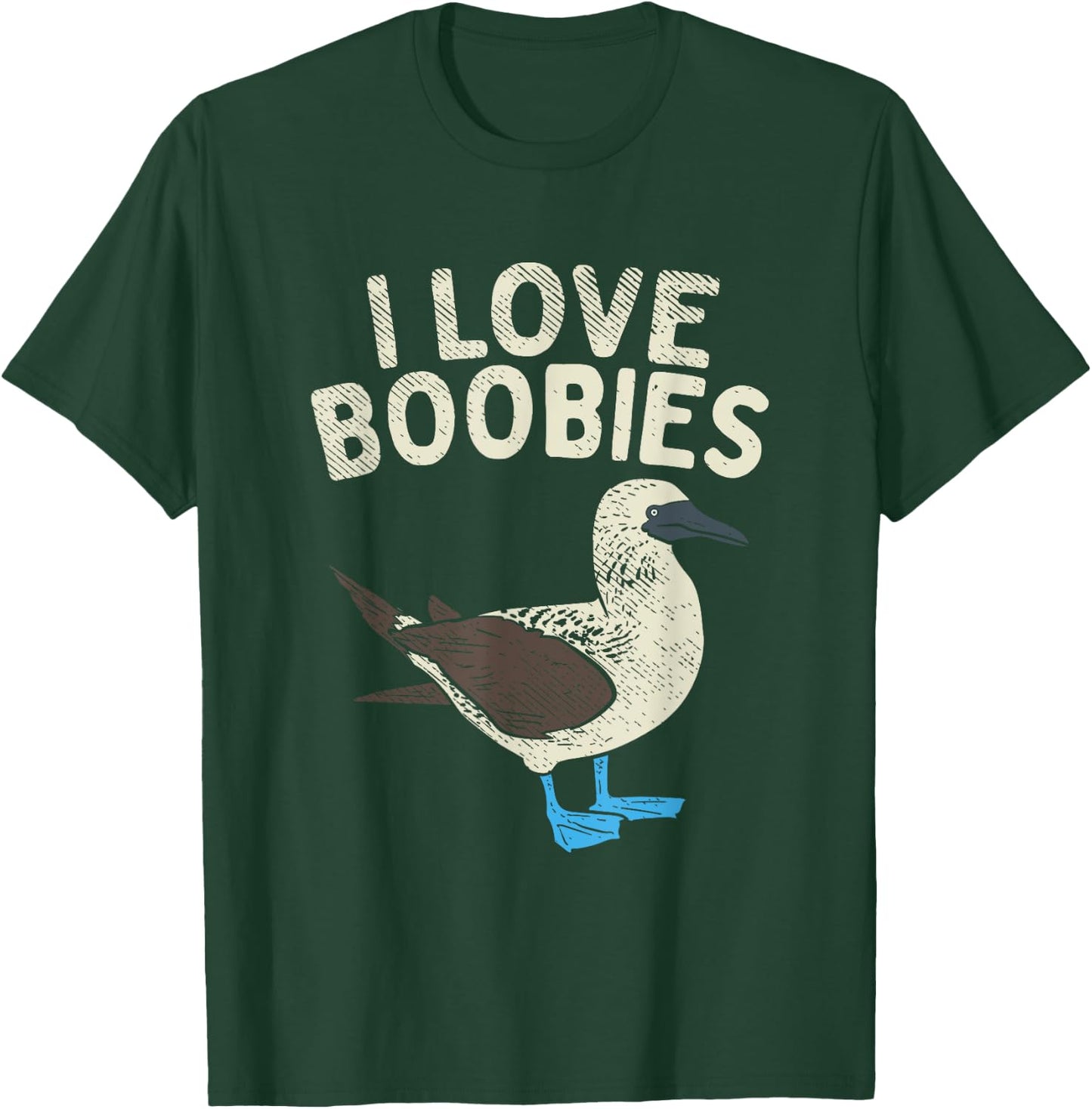 Blue Footed Boobies Word Game - I Love Boobies Pot T-Shirt - T-Shirt | Forest