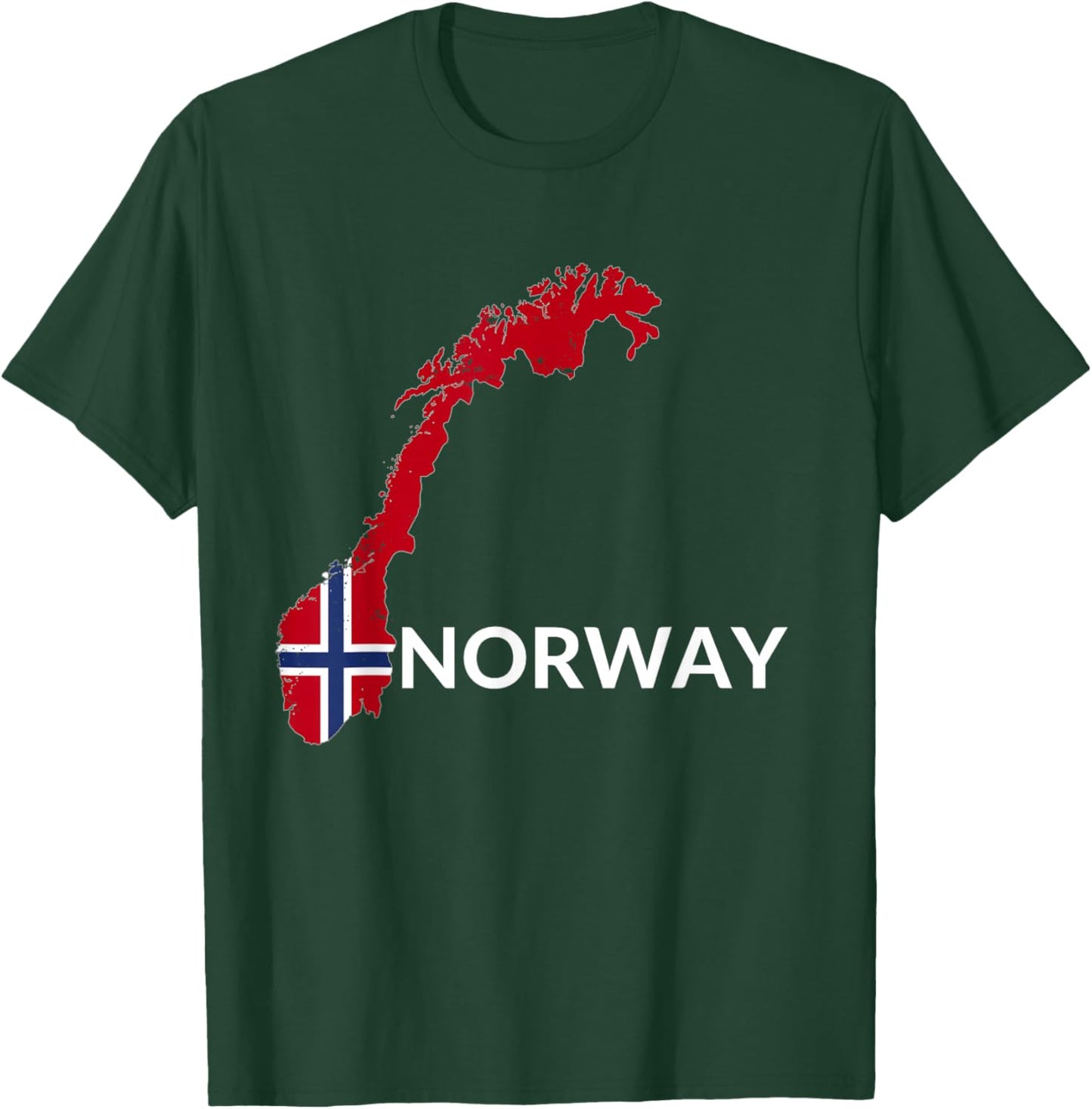 Norway Flag Hiking Holiday Norway Norwegian Flag T-Shirt - T-Shirt | Forest