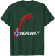Norway Flag Hiking Holiday Norway Norwegian Flag T-Shirt - T-Shirt | Forest