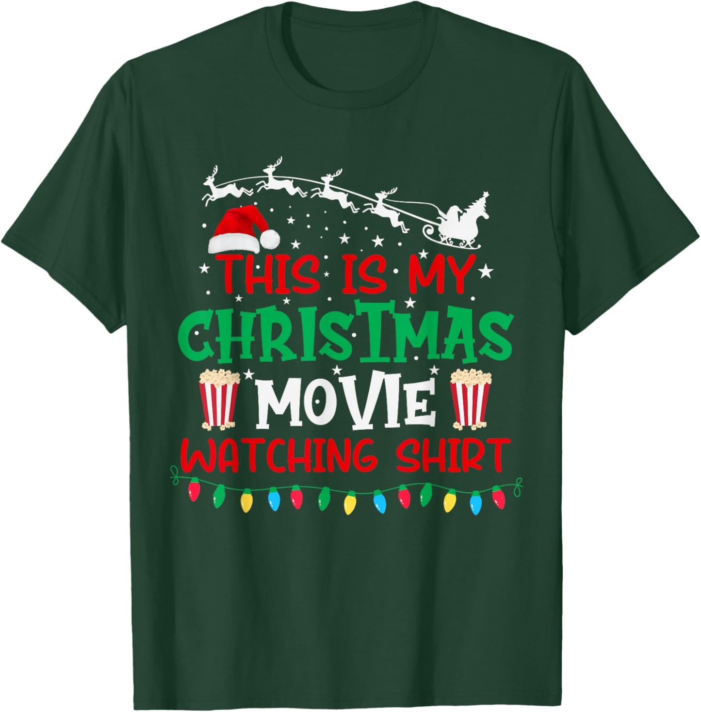 This is My Christmas Movie Watching Shirt Funny Xmas Movie T-Shirt - T-Shirt | Forest
