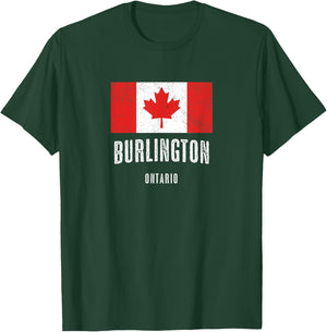 City of BURLINGTON - CANADA | CANADIAN Flag Novelty Merch T-Shirt - T-Shirt | Forest