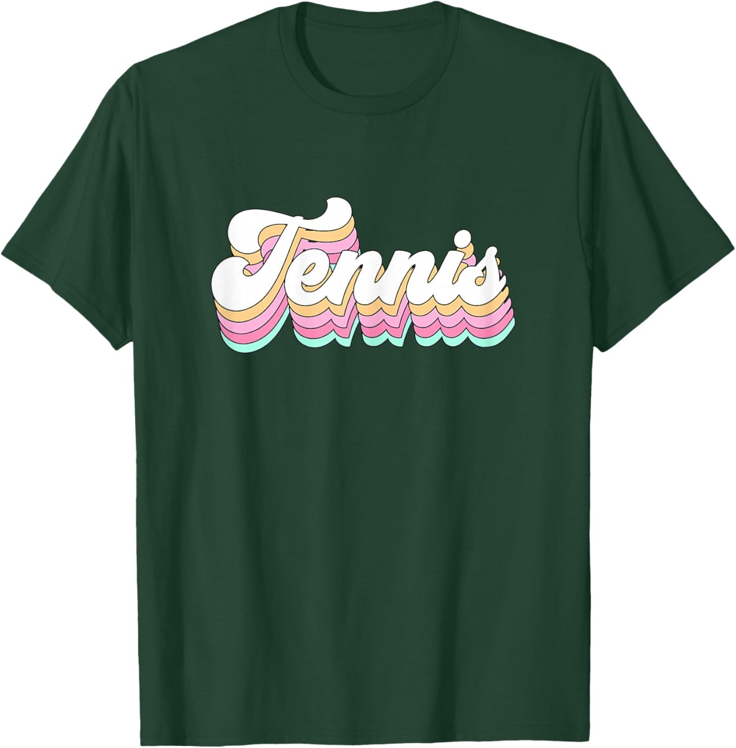 Cute Retro Tennis Pastel Aesthetic Teen Girls T-Shirt - T-Shirt | Forest