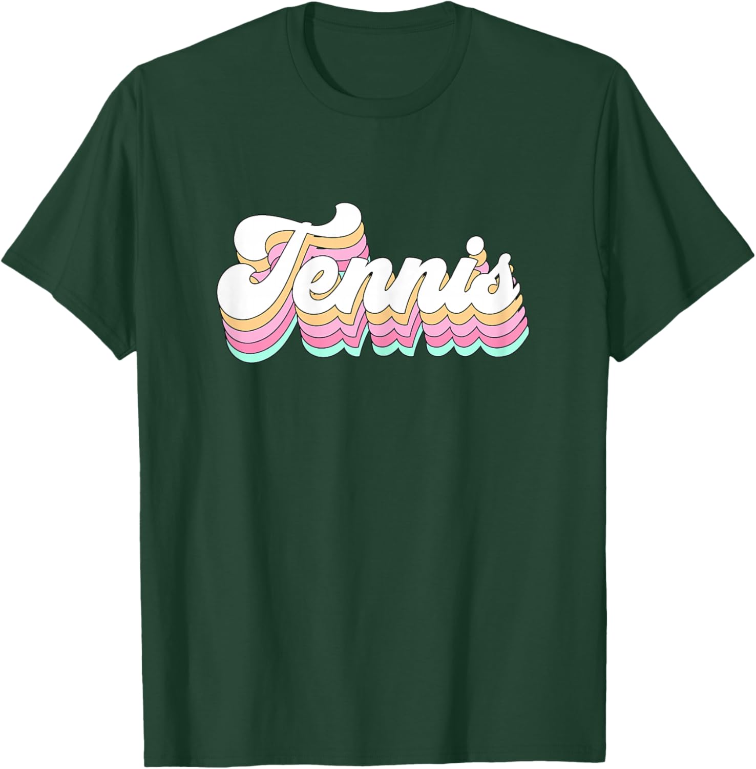 Cute Retro Tennis Pastel Aesthetic Teen Girls T-Shirt - T-Shirt | Forest