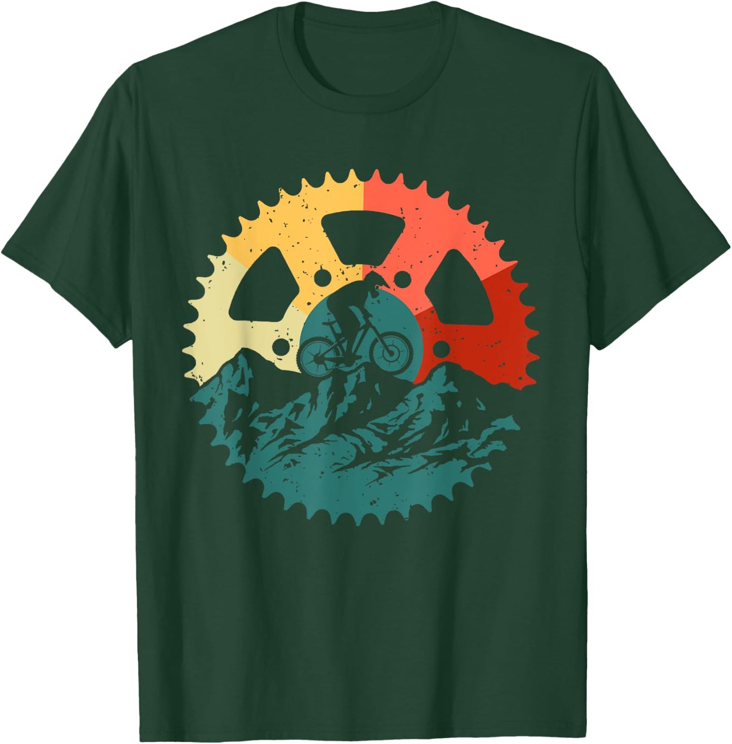Funny Mountain Biking Art Women MTB Mountain Biker T-Shirt - T-Shirt | Forest