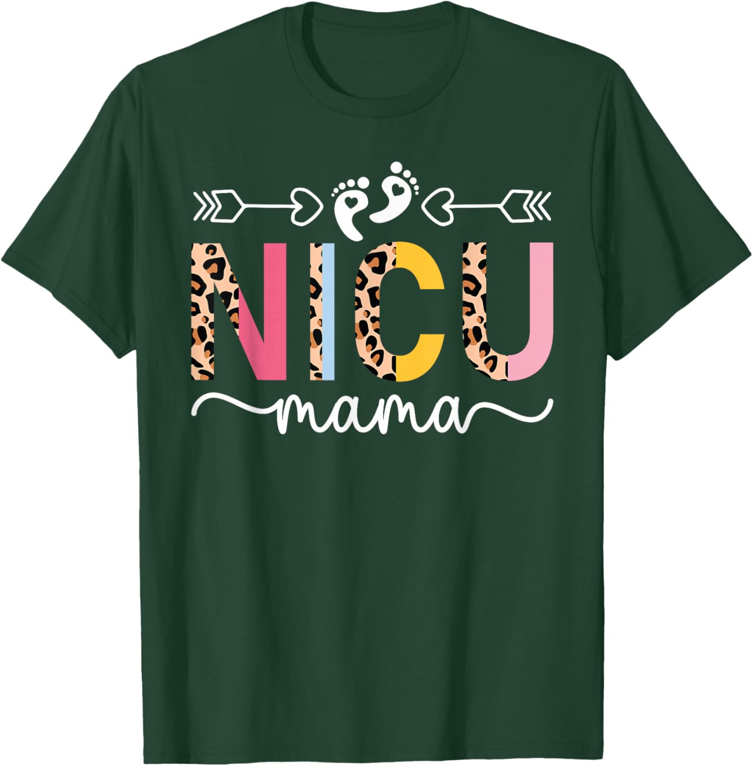 NICU Mama NICU Mom Micro Preemie Baby Mom Of NICU Warrior T-Shirt - T-Shirt | Forest