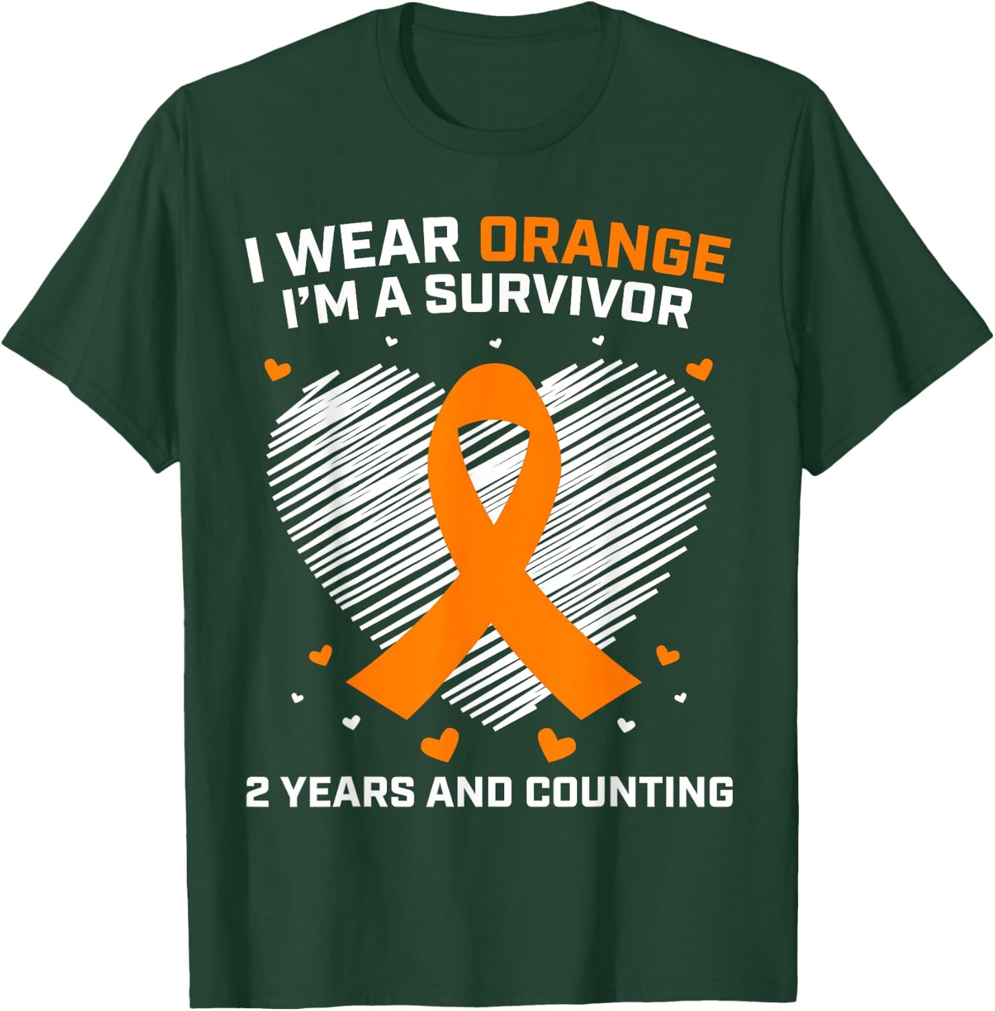 Kidney Cancer Survivor Gifts 2 Years Cancer Free Awareness T-Shirt - T-Shirt | Forest