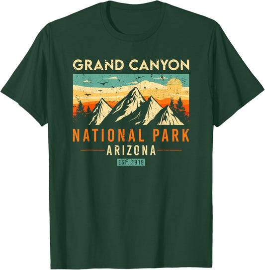 Grand Canyon Est 1919 Arizona Vintage Retro National Park T-Shirt - T-Shirt | Forest