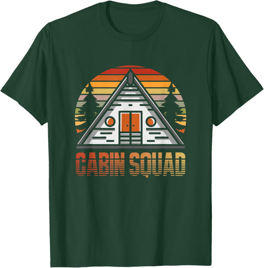 Cabin Lover | Getaway | Cabin Trip | Cabin Squad T-Shirt - T-Shirt | Forest