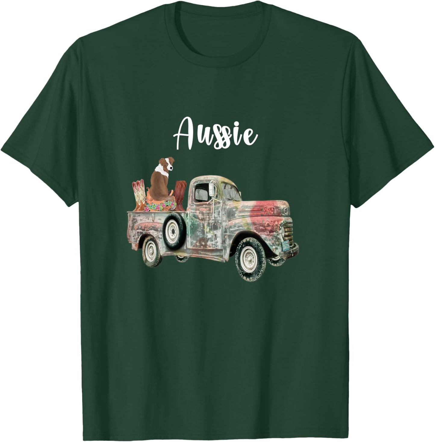Red Merle Australian Shepherd Dog Gift Aussie Women T-Shirt - T-Shirt | Forest