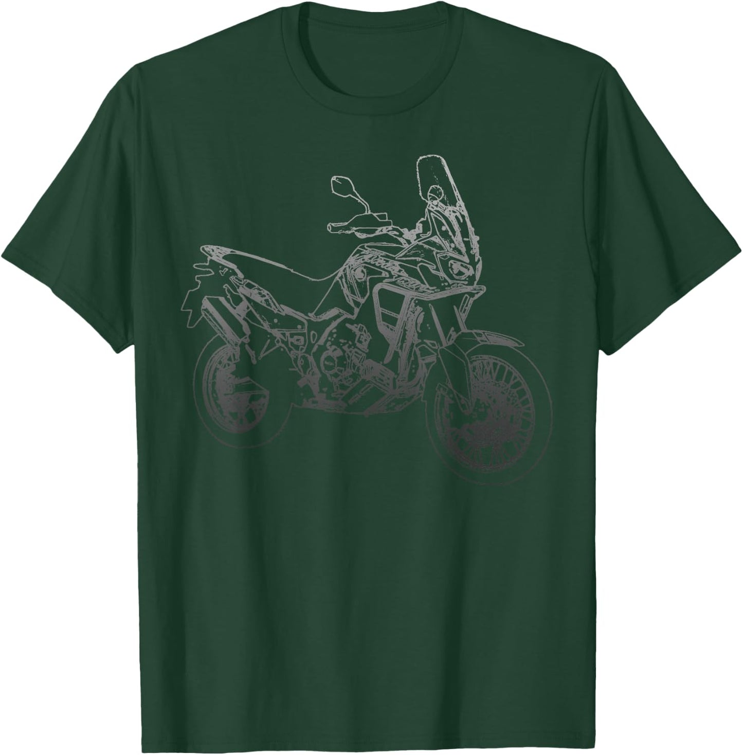 Motorcycle Pencil Motif CRF 1000 1000L Africa Twin Enduro T-Shirt - T-Shirt | Forest