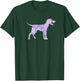 Cute Daisy Floral Print Happy Dog Lover Lavender Tops Women T-Shirt - T-Shirt | Forest