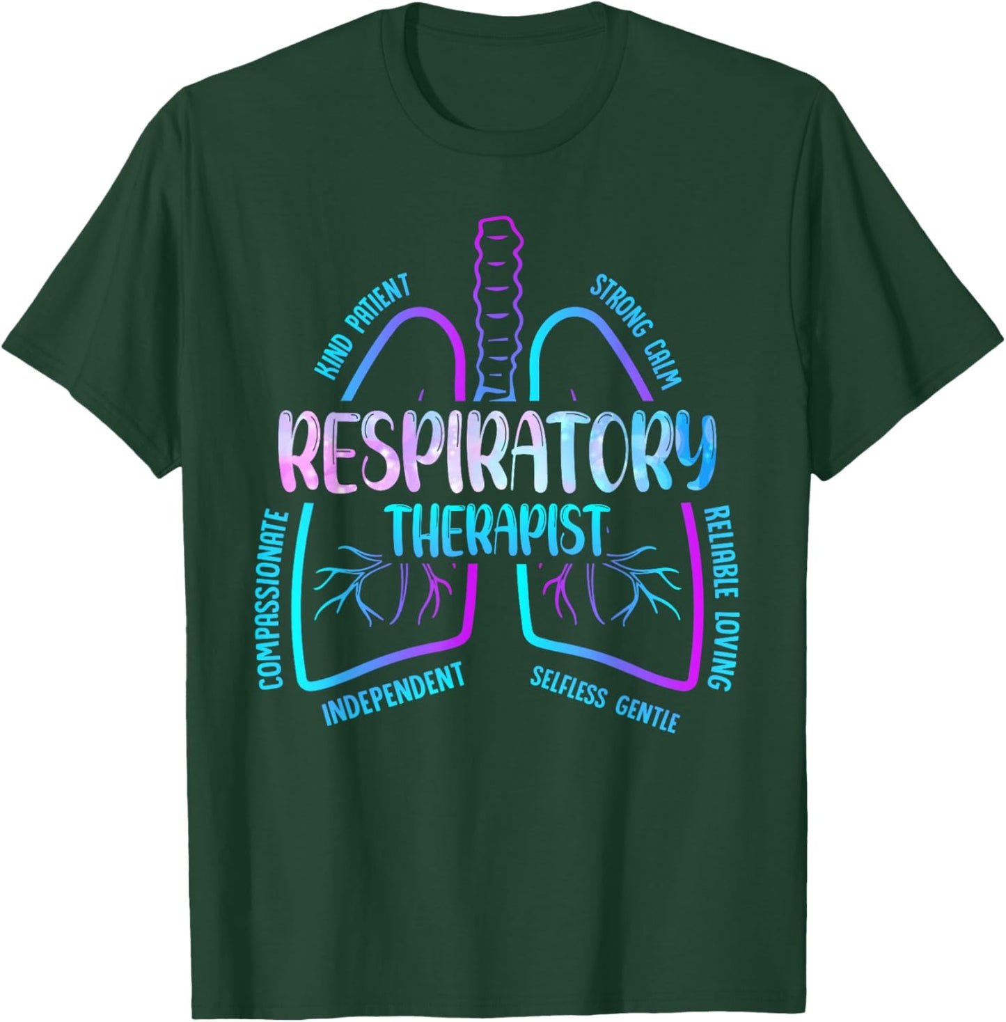 RT Care Respiratory Therapy Gifts - Respiratory Therapist T-Shirt - T-Shirt | Forest