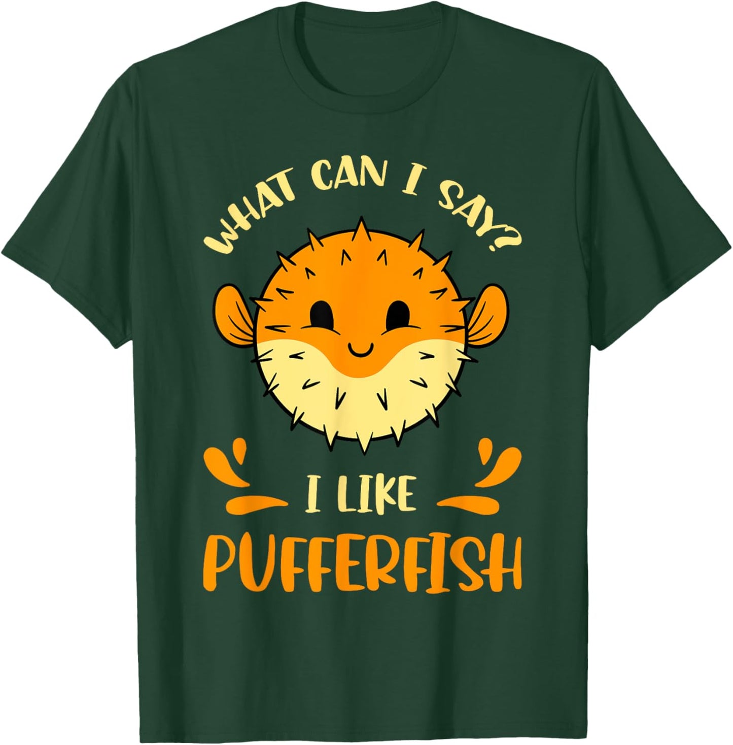 Pufferfish Blowfish Sea Squab Balloonfish Tetraodontidae T-Shirt - T-Shirt | Forest