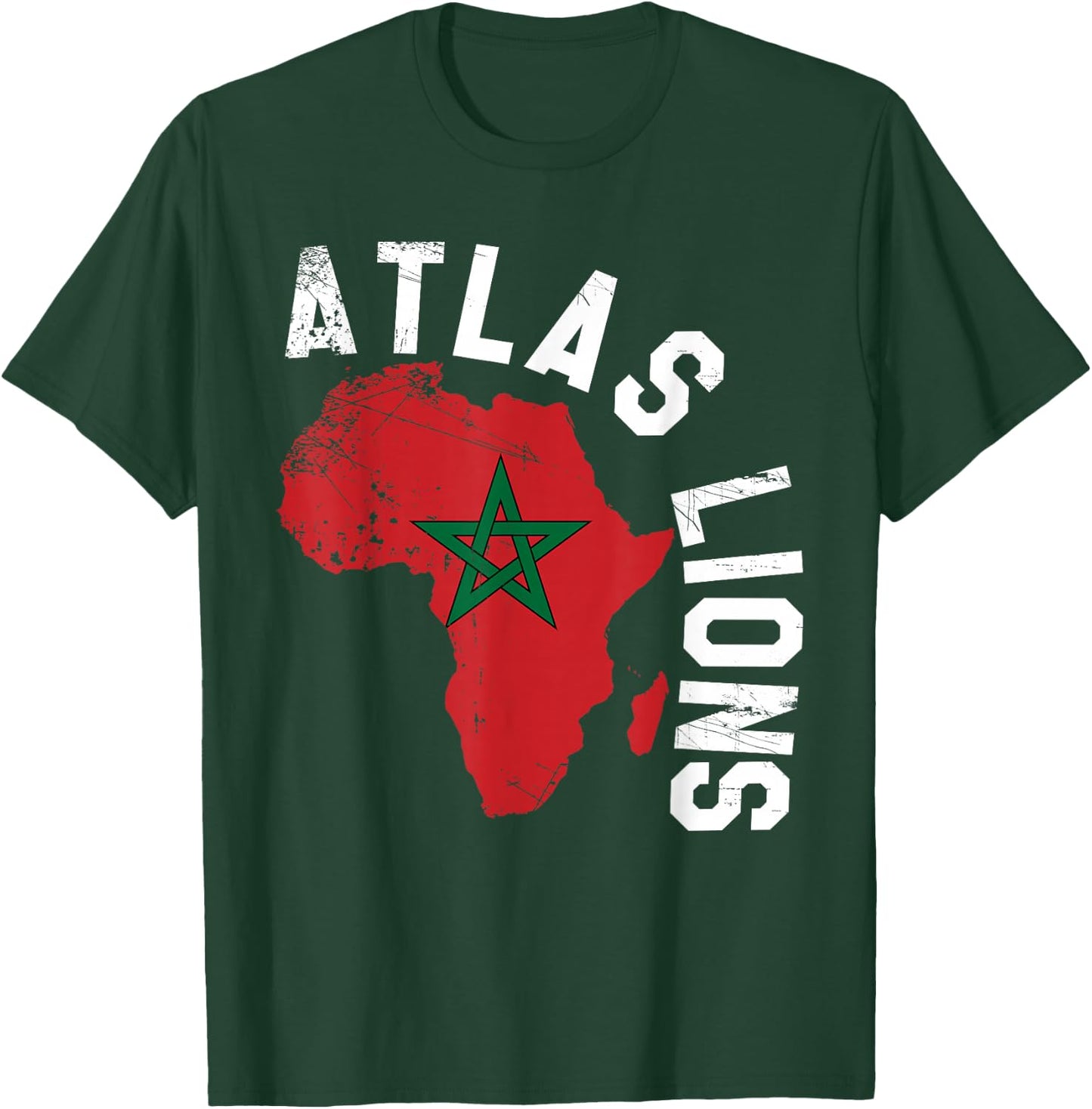 Morocco Flag Soccer T-Shirt - T-Shirt | Forest