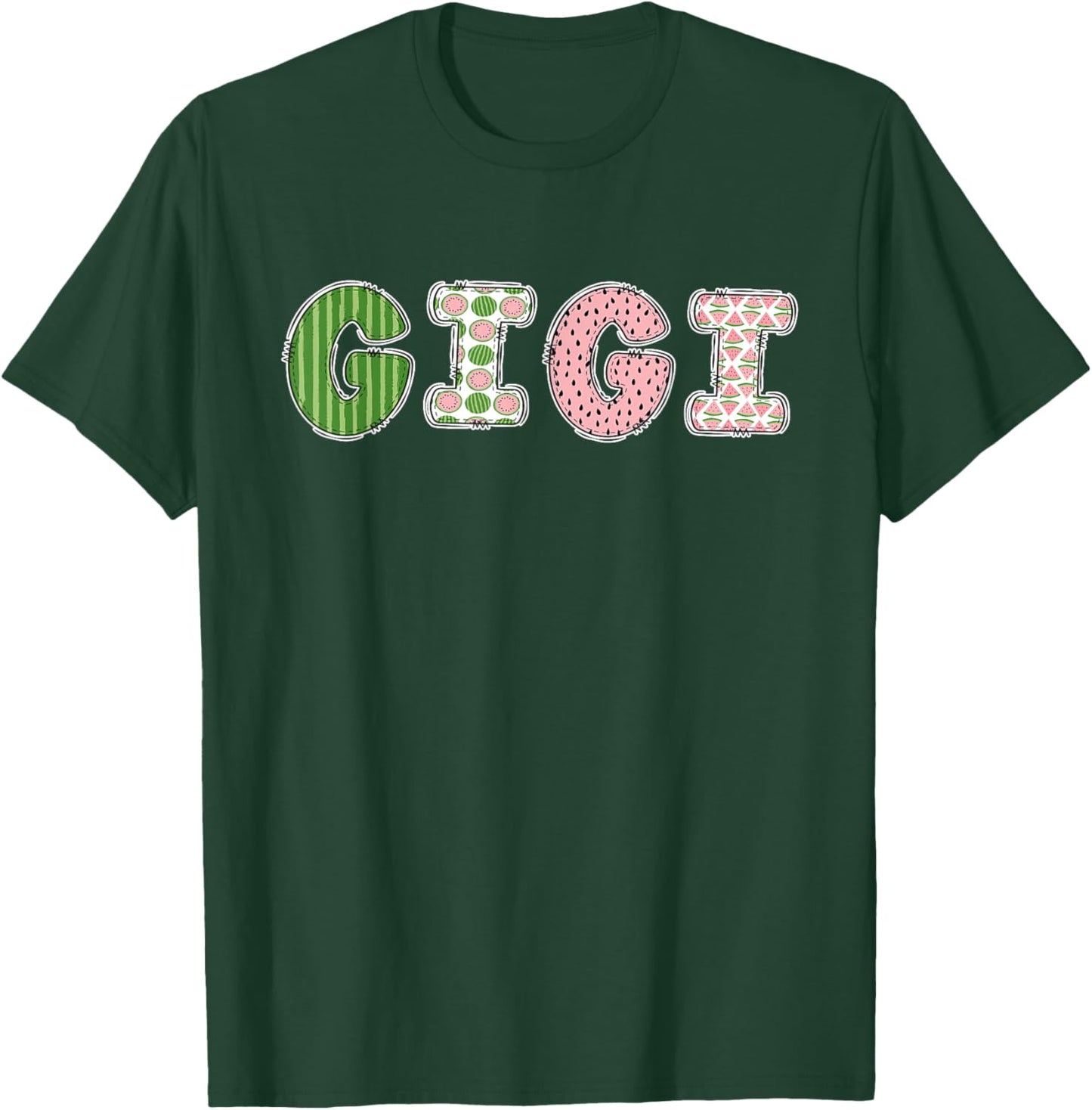 Retro Watermelon Gigi Birthday Party T-Shirt - T-Shirt | Forest