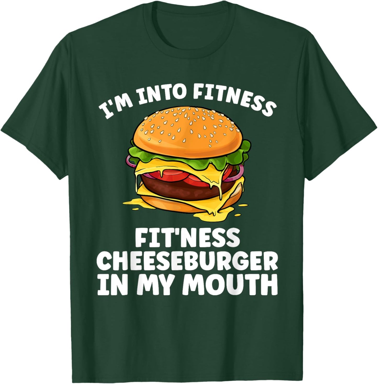 Funny Cheeseburger Women Kids Burger Hamburger Lover T-Shirt - T-Shirt | Forest
