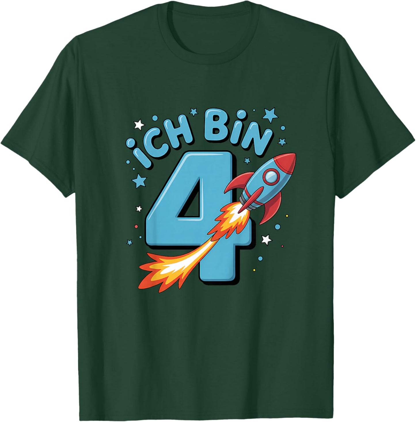 Ich Bin 4 Rakete Geburtstag 4. Geburtstag Junge Weltall T-Shirt - T-Shirt | Forest
