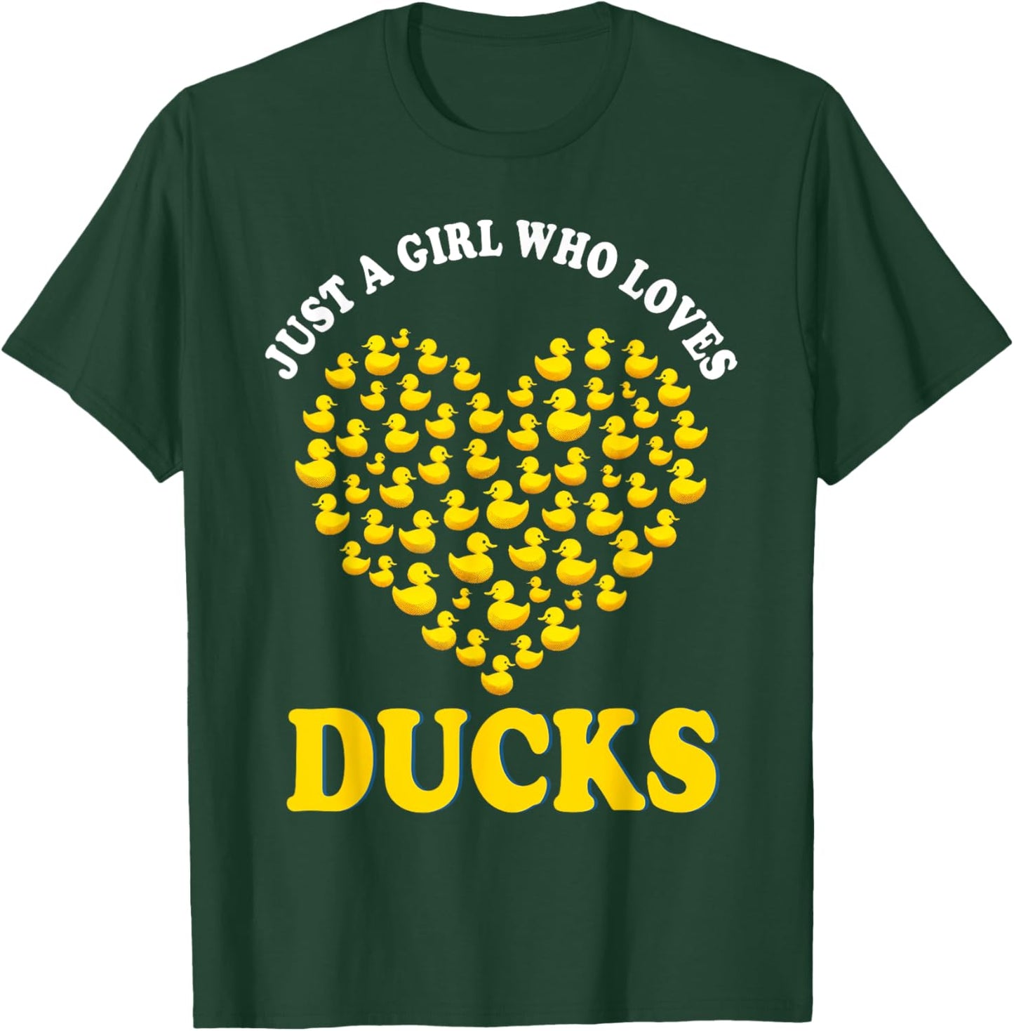 Just a Girl Who Loves Ducks Shirt Girl Cute Funny Duck Gifts T-Shirt - T-Shirt | Forest