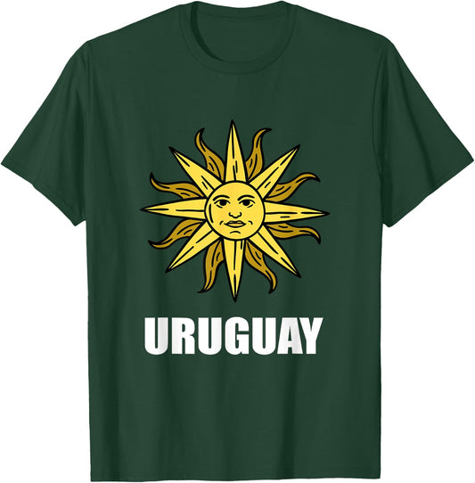 Uruguay Sun Uruguay Flag Sunshine Uruguayan Roots Charrúa Men Women Kids T-Shirt - T-Shirt | Forest