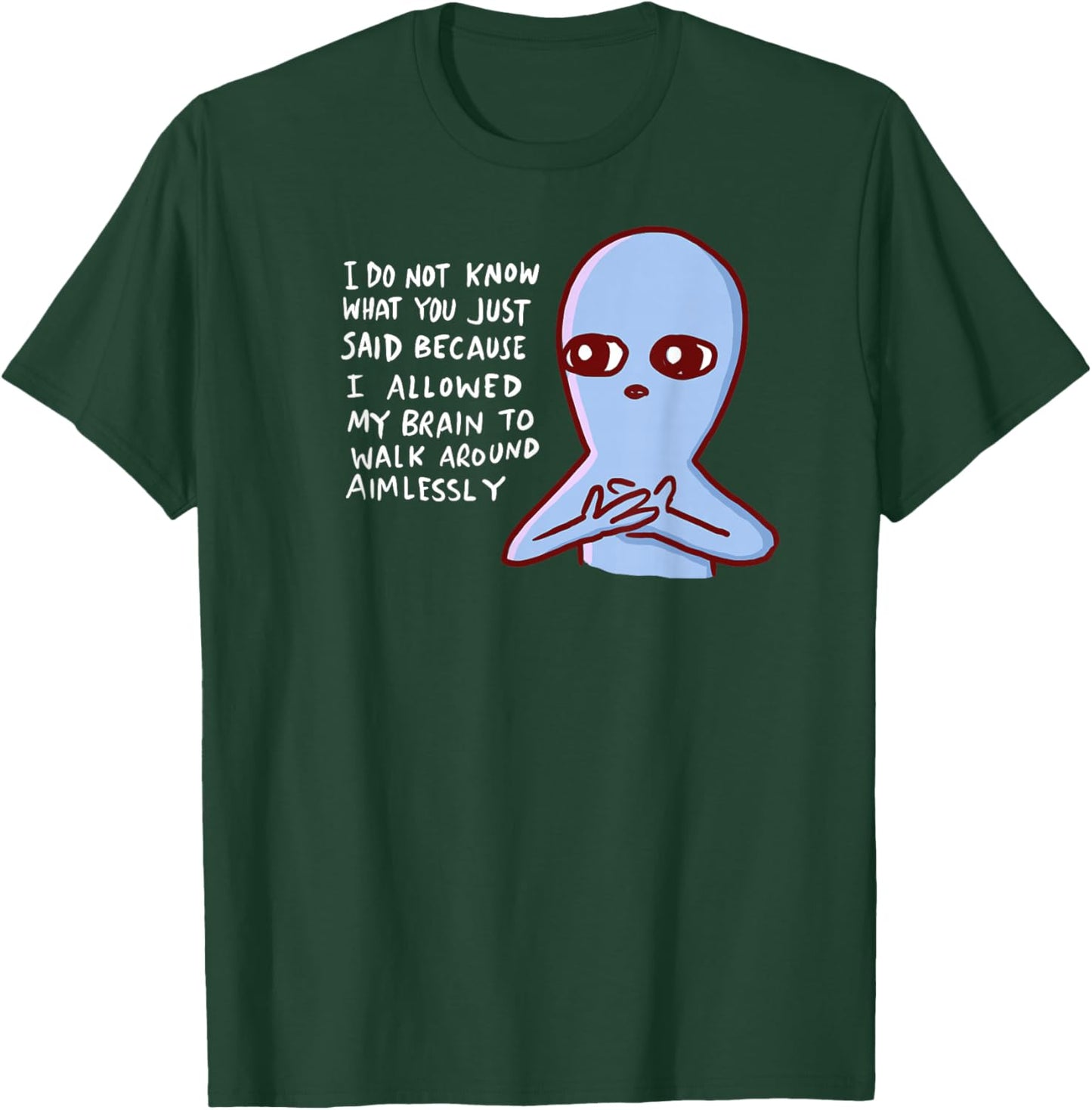 Threadless Nathan W. Pyle Aimlessly Graphic T-Shirt - T-Shirt | Forest