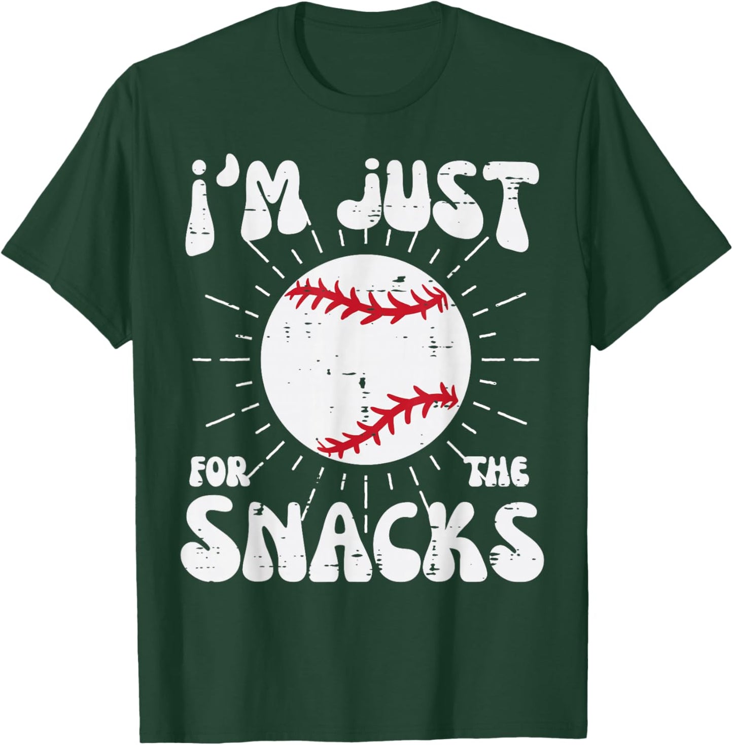 Im Just Here For The Snacks Funny Fan Women Boys Girls Kids T-Shirt - T-Shirt | Forest