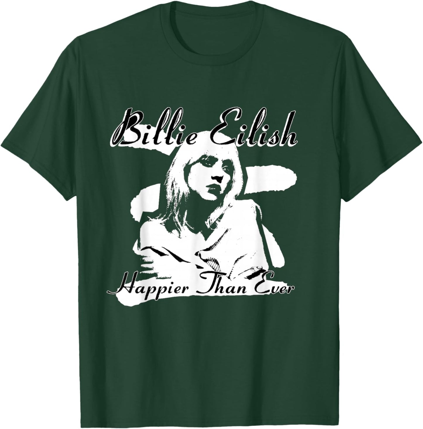 Official Billie Eilish Happier Than Ever Black T-Shirt - T-Shirt | Forest