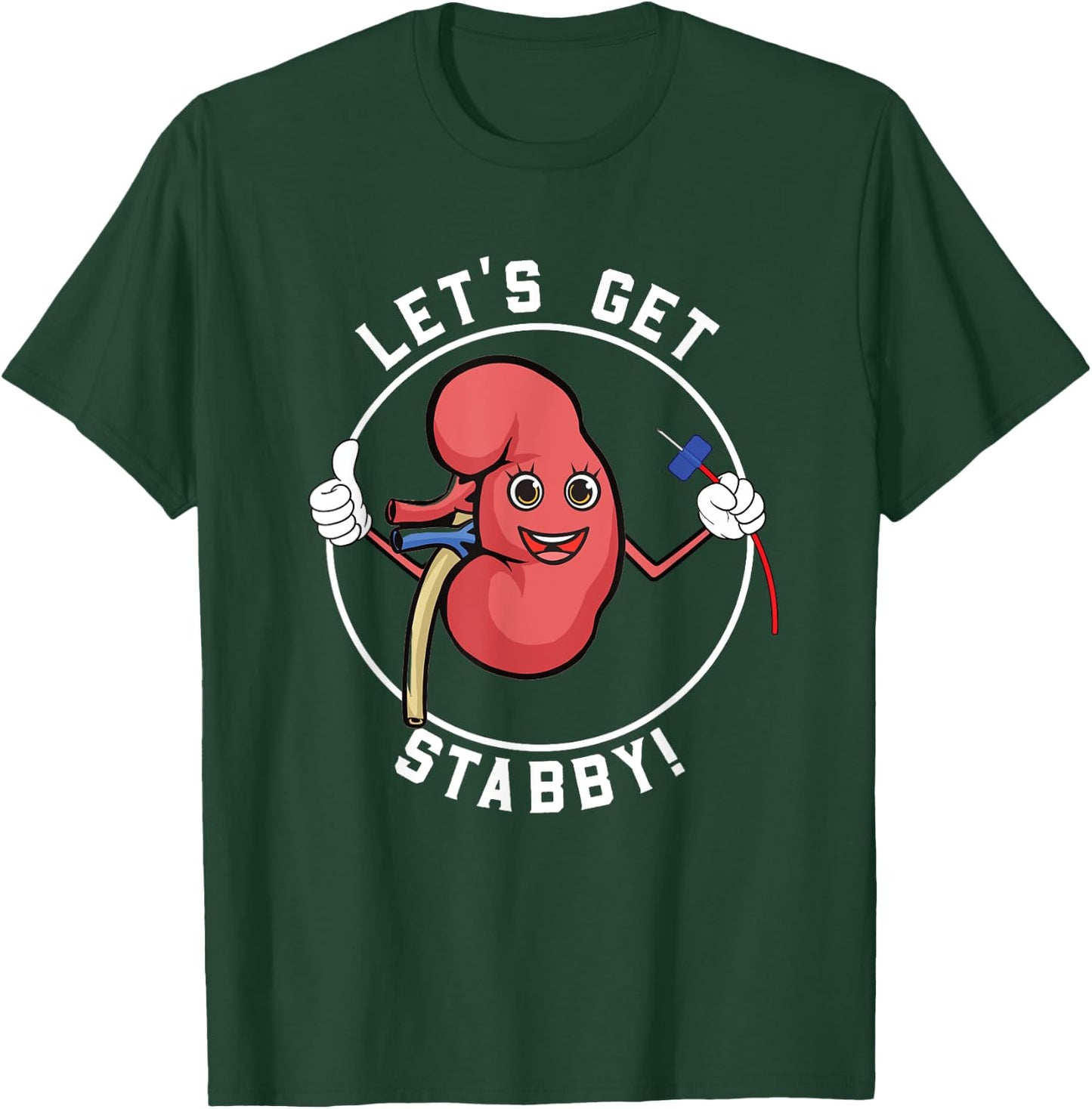Dialysis Tech CCHT Kawaii Kidney T-Shirt - T-Shirt | Forest