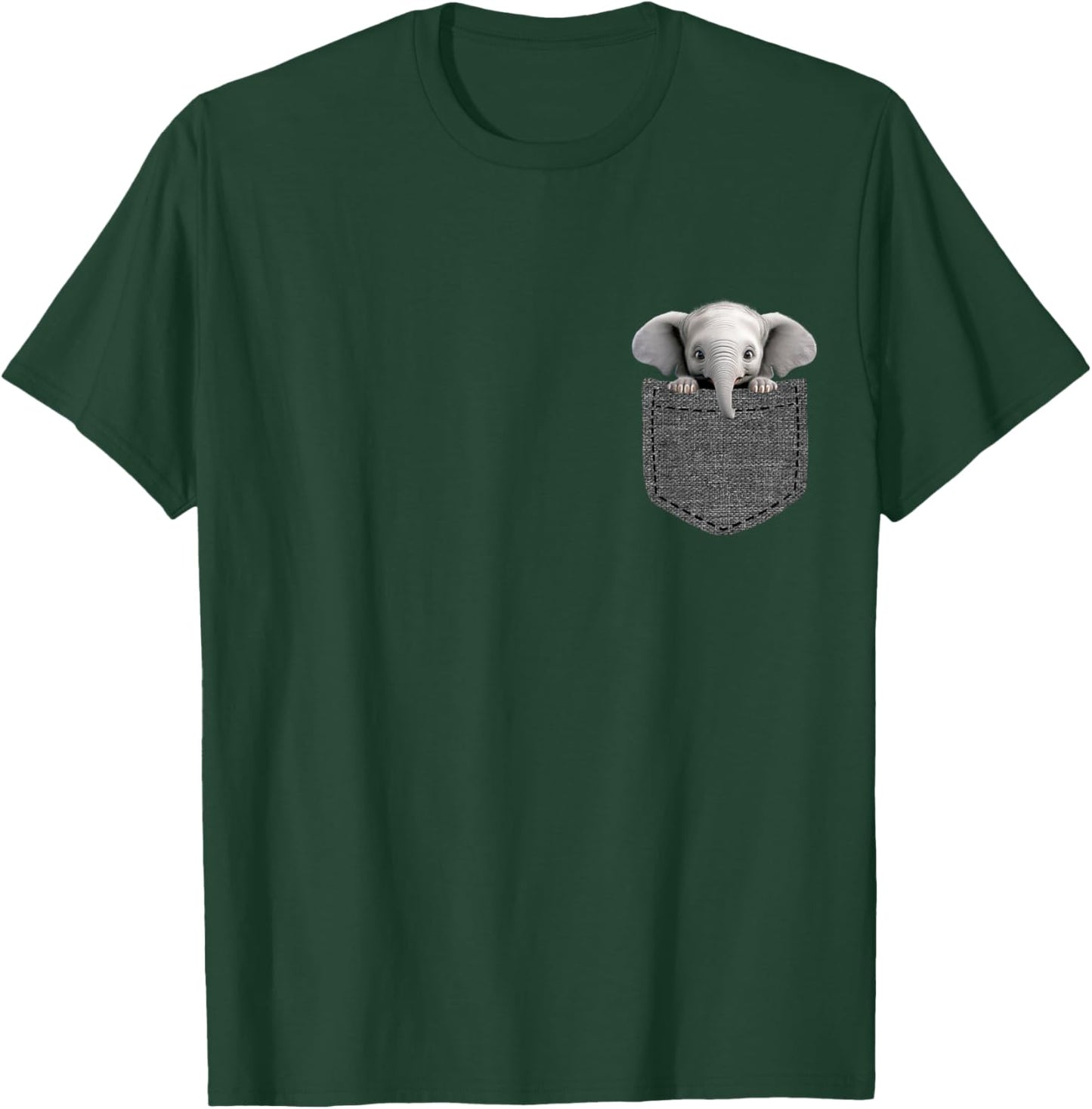 Elephant in Pocket T-Shirt - T-Shirt | Forest