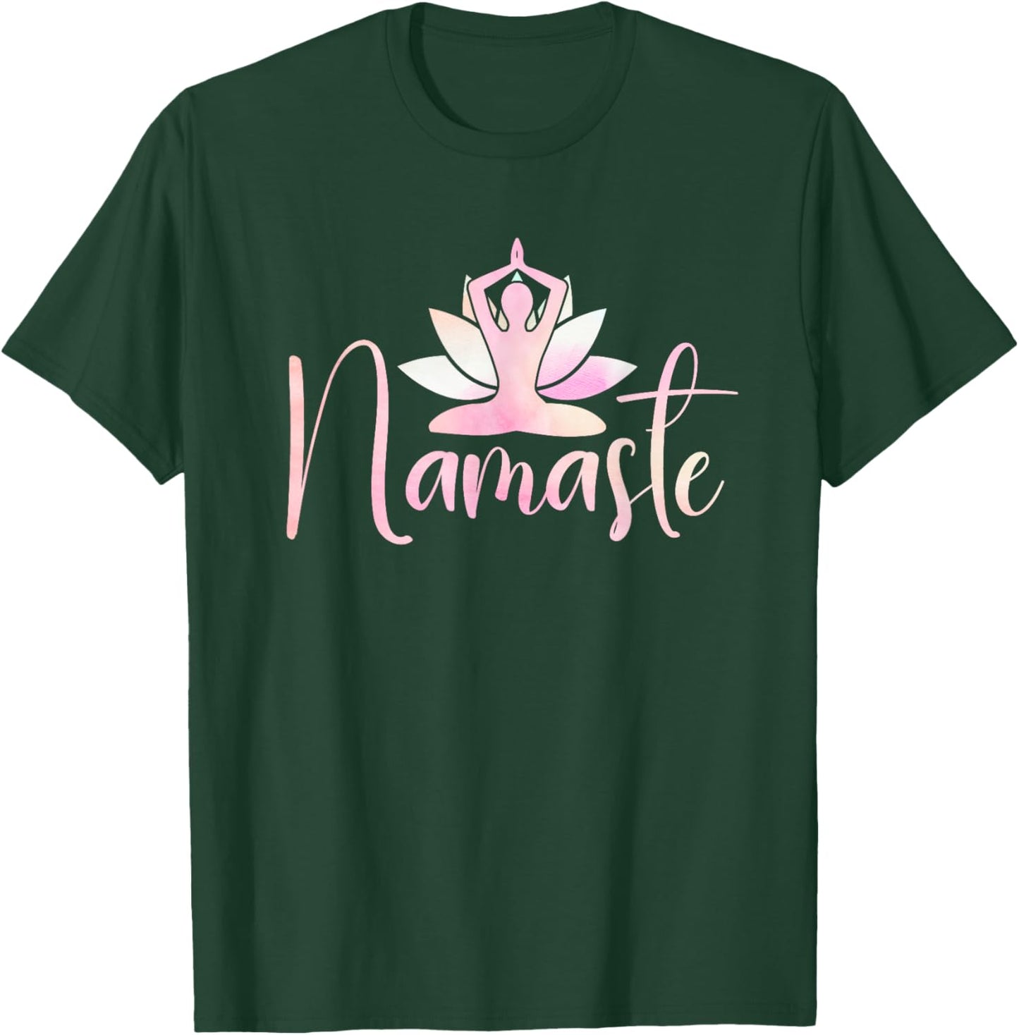 Namaste Lotus Flower Meditation Yoga T-Shirt - T-Shirt | Forest