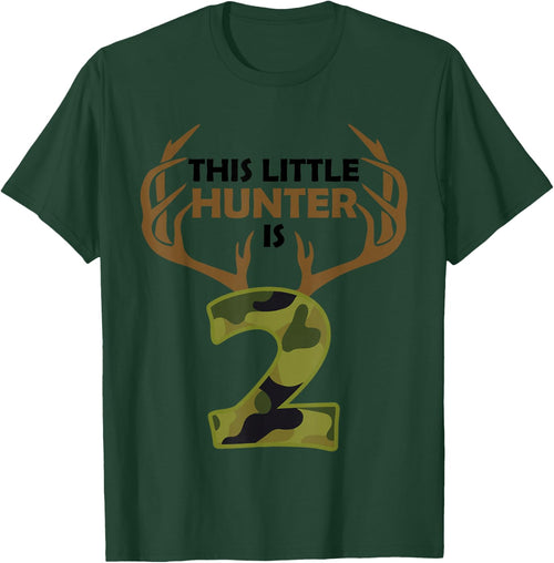 Funny 2nd Birthday 2 Year Old Deer Hunter Gift Boys Kids