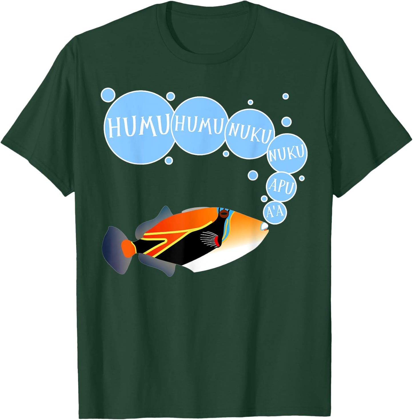 Humuhumunukunukuapua'a Funny Cute Design Hawaii State Fish T-Shirt - T-Shirt | Forest