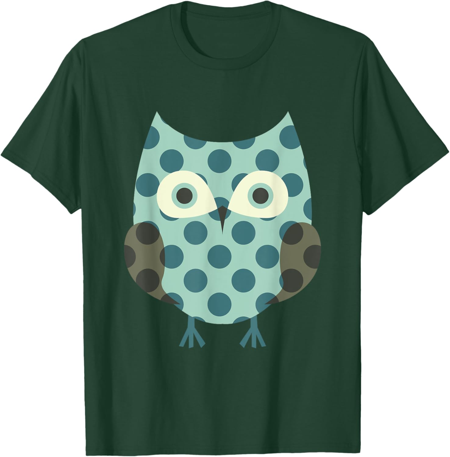 Dot Day Dotted Owl Colorful Make Mark Men Women Kids Teacher T-Shirt - T-Shirt | Forest
