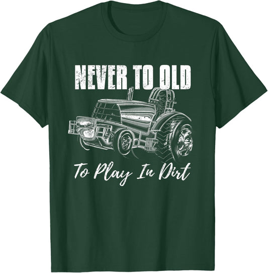 Vintage Tractor Pulling Season Graphic Design Tractor Puller T-Shirt - T-Shirt | Forest