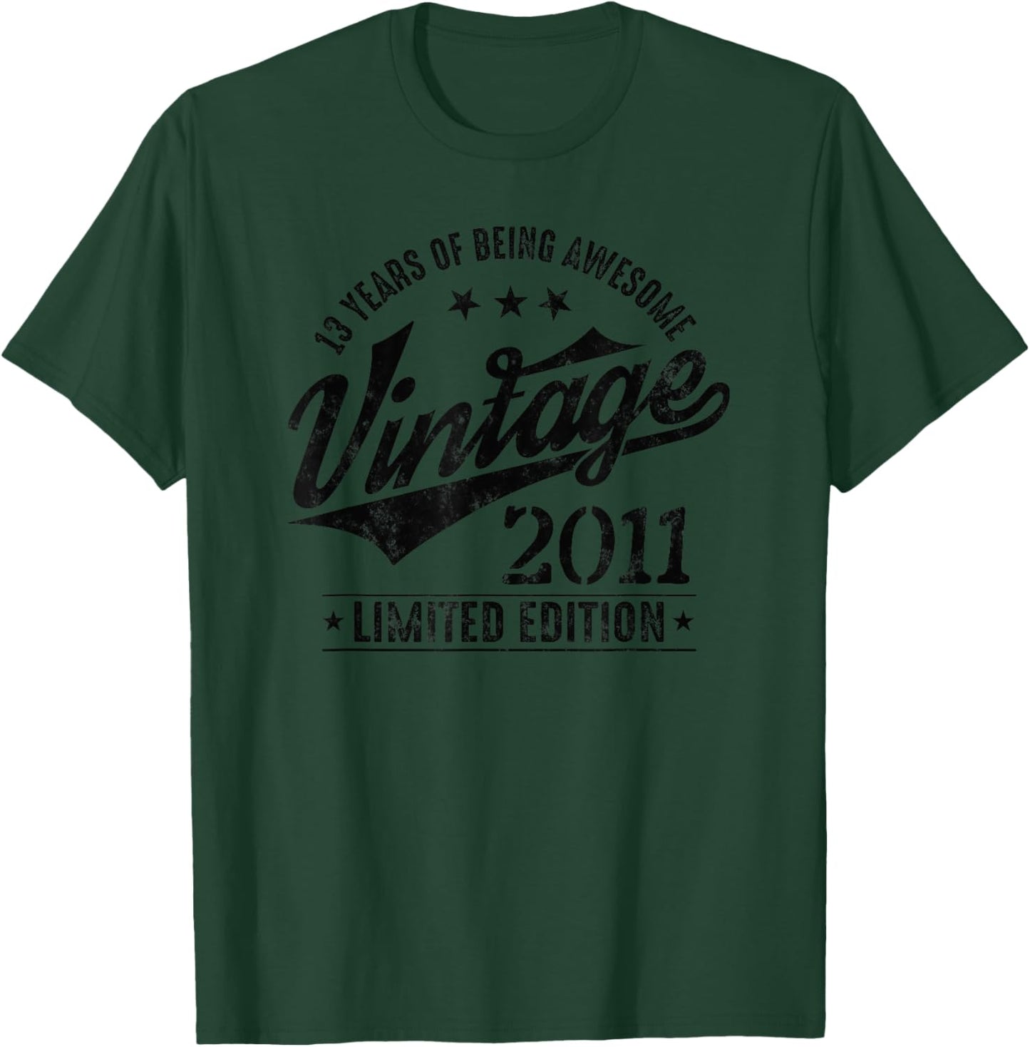 Vintage 2011 Official Teenager 13th Birthday Gifts 13 Yr Old T-Shirt - T-Shirt | Forest